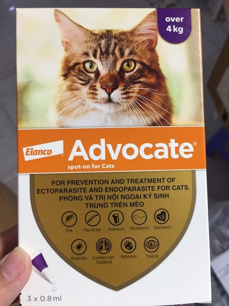 Advocate Spot-on for Cats- Nhỏ gáy phòng trị ký sinh trùng cho mèo trên 4kg