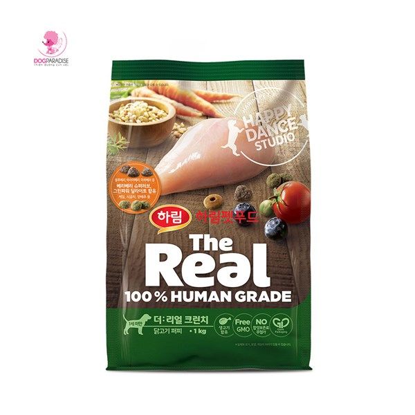 Thức ăn khô cho chó trưởng thành vị gà giòn 1kg | Harim Pet Food