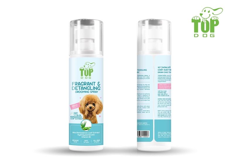 Xịt thơm gỡ rối chiết xuất nha đam cho thú cưng FRAGRANT & DETANGLING GROOMING SPRAY 150ml