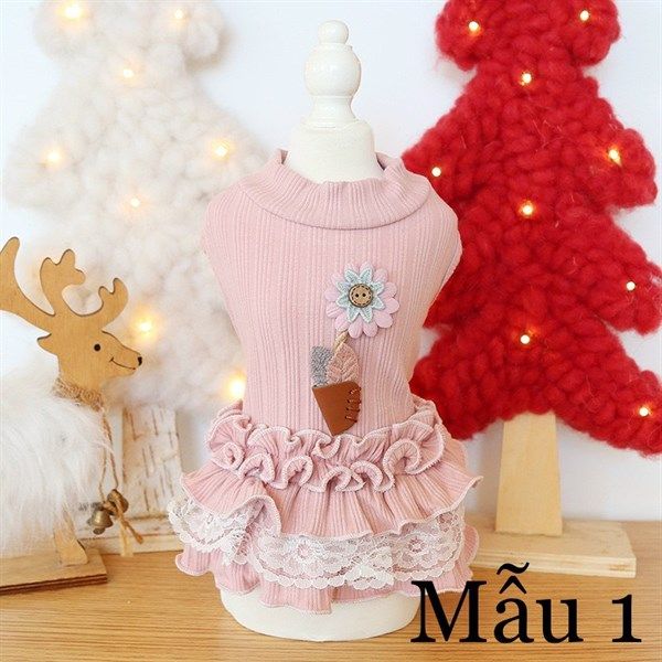 Trang phục đầm cho chó mèo Mẫu 1 size XS