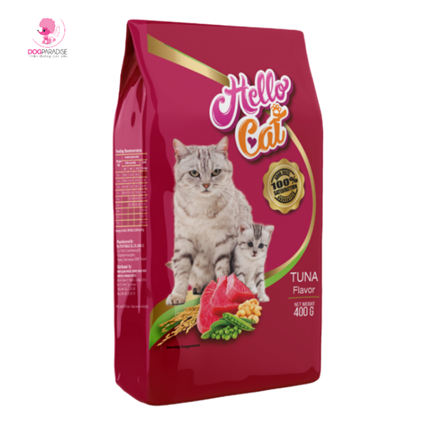 Thức ăn hạt cho mèo vị cá ngừ 400g x 25 HELLO CAT TUNA