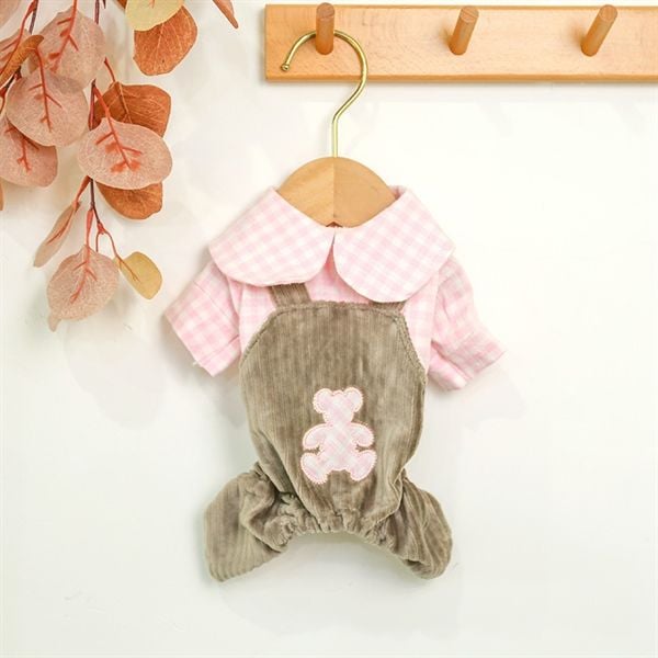 Quần áo kiểu cho thú cưng yếm nâu - PETCIRCLE