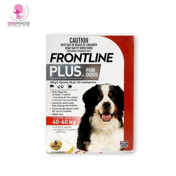 Nhỏ gáy trị bọ chét và ve cho chó 40-60kg tuýp lẻ FRONTLINE 4.02 ml