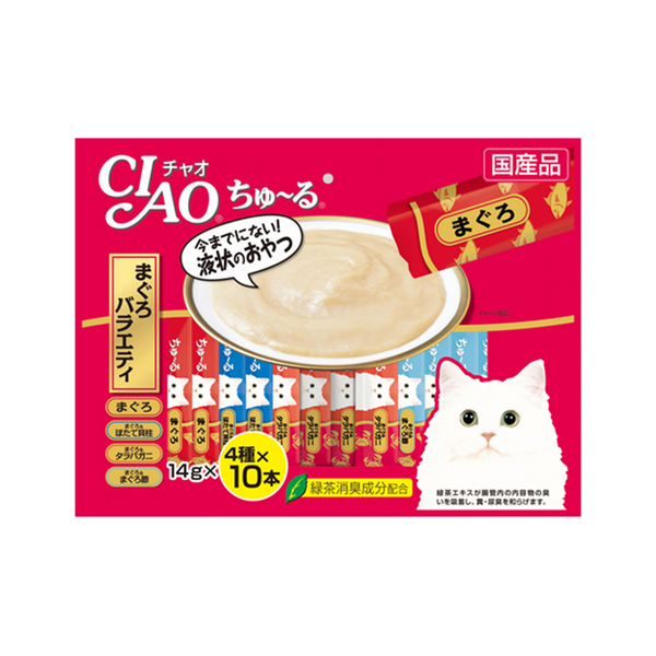 Sốt dinh dưỡng cá ngừ thịt trắng cho mèo vị sò điệp | Ciao 14gx10 thanh