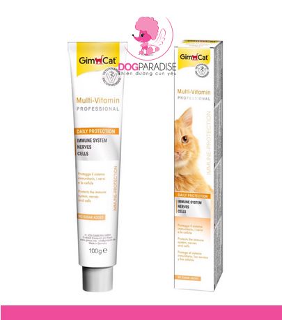 GEL CUNG CẤP VITAMIN HỖ TRỢ MIỄN DỊCH CHO MÈO GIMCAT MULTI-VITAMIN PASTE