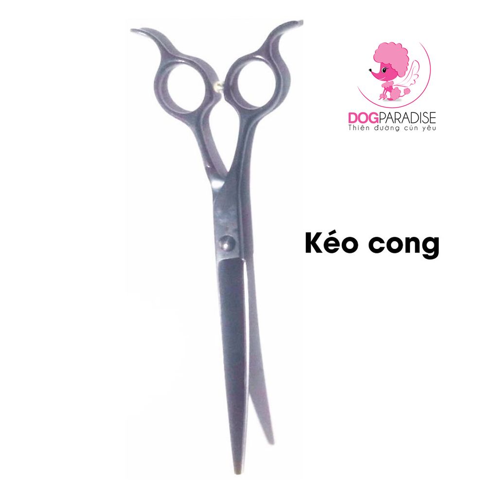 Kéo cong tay trái cắt tỉa lông chuyên nghiệp -TDS-700CL-Japan 440C-7 inch thép Nhật 440C | TOPDOG2