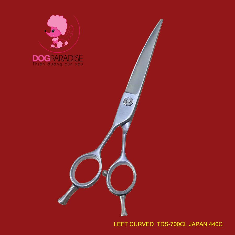 Kéo cong tay trái cắt tỉa lông chuyên nghiệp -TDS-700CL-Japan 440C-7 inch thép Nhật 440C | TOPDOG2