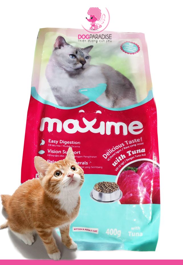 THỨC ĂN HẠT CHO MÈO MỌI LỨA TUỔI VỊ CÁ NGỪ MAXIME KITTEN & ADULT CAT WITH TUNA