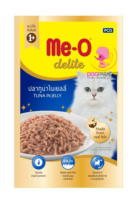 Pate cho mèo trưởng thành vị cá ngừ nấu đông 70g Me-O Tuna in Jelly