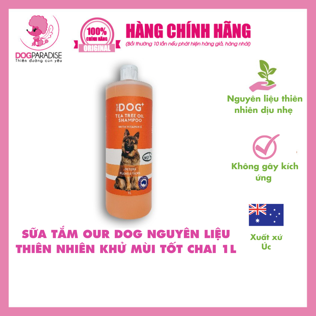 Sữa tắm Úc cho chó OUR DOG 1L đủ mùi