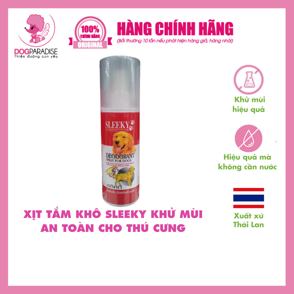 Xịt tắm khô cho chó Sleeky