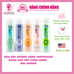 Dầu gội dưỡng lông thú cưng cho da nhạy cảm, dễ kích ứng hương hoa sứ 473ml | Tropiclean Lavish Pure - 473 ml