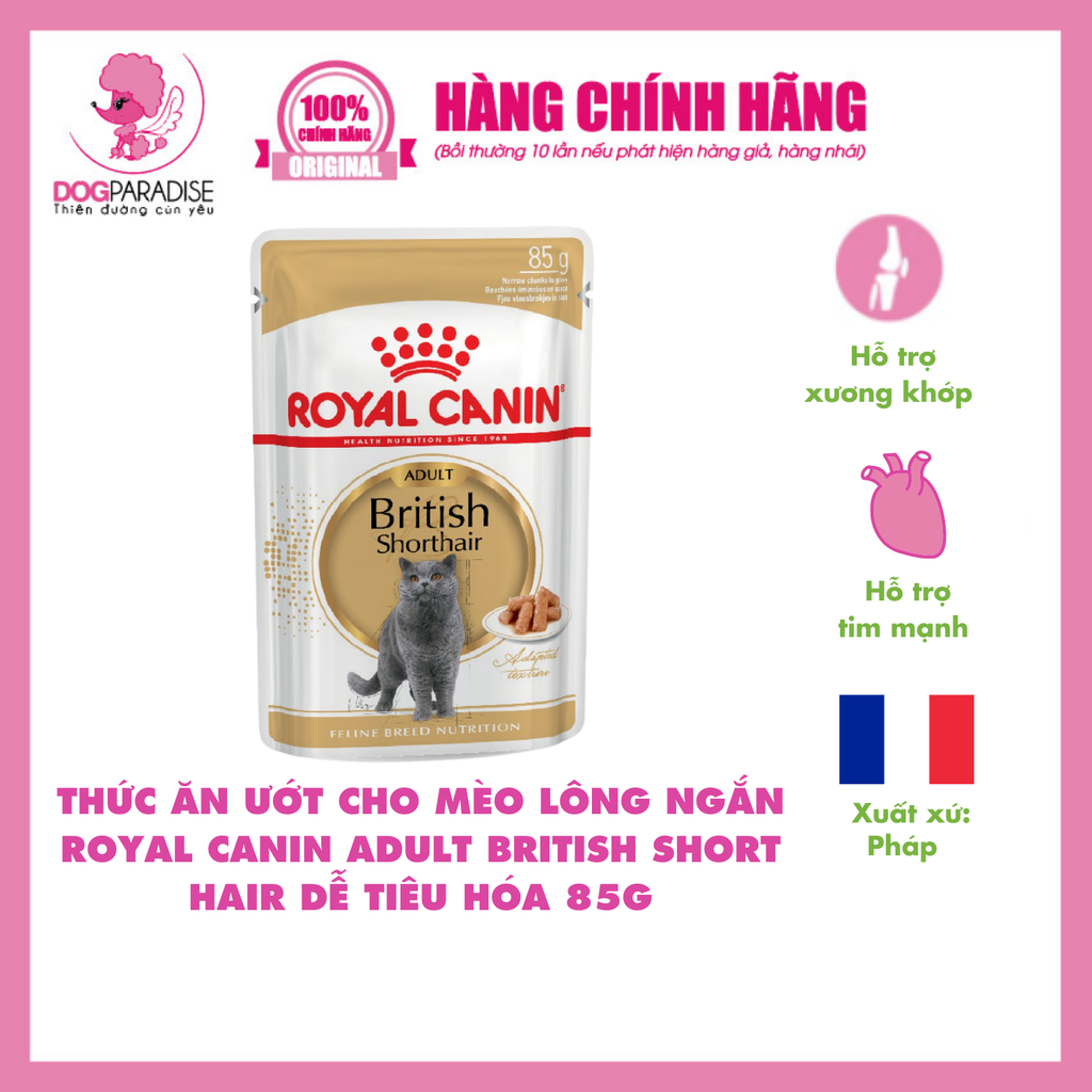 Thức ăn ướt cho mèo lông ngắn Anh British Shorthair Adult Royal Canin
