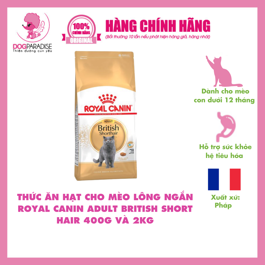Thức ăn cho mèo Anh lông ngắn trưởng thành British Shorthair aldult Royal Canin