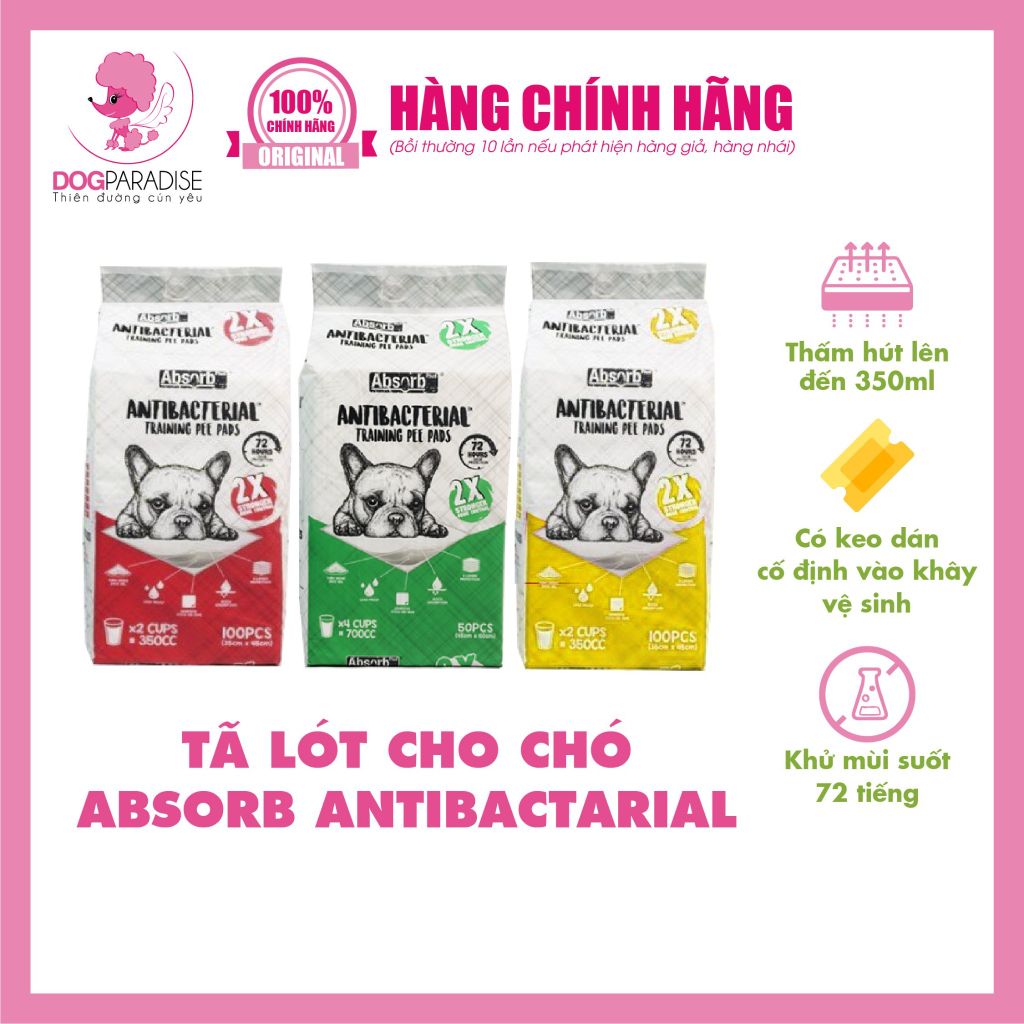 Tã Lót Cho Chó CHARCOAL trắng