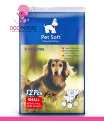 Tã lót cho chó cái size S 4-8KG 12 MIẾNG - PET SOFT