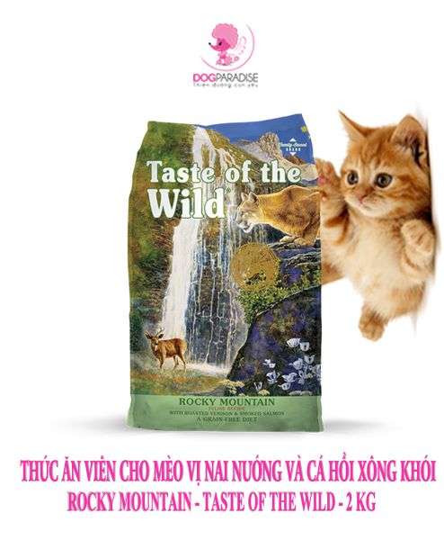 Thức ăn viên TOW cho mèo vị thịt nai nướng và cá hồi xông khói 2kg - Rocky Mountain Feline