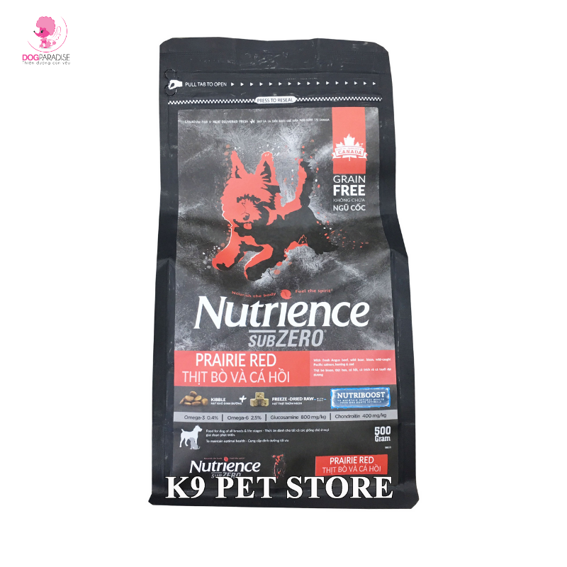 Thức ăn hạt cho chó có chứa hạt thịt tươi cao cấp Subzero For Dog 500g Original M6201 NUTRIENCE