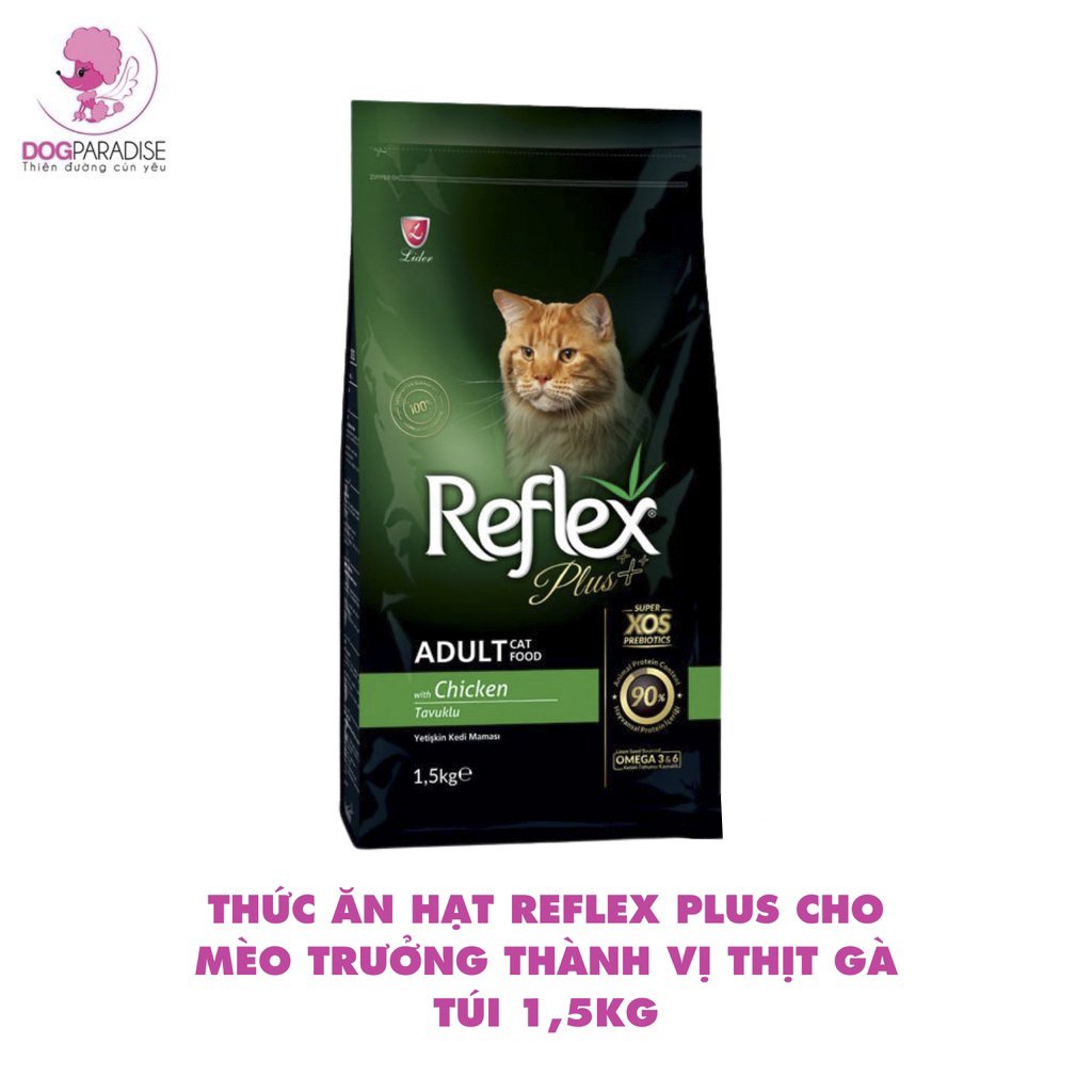 Thức ăn cho mèo trưởng thành vị thịt gà 1.5kg REFLEX PLUS RPC551