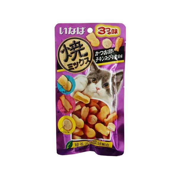 Snack mềm trộn cá ngừ - phi lê gà với súp gà sấy - vị mực ống