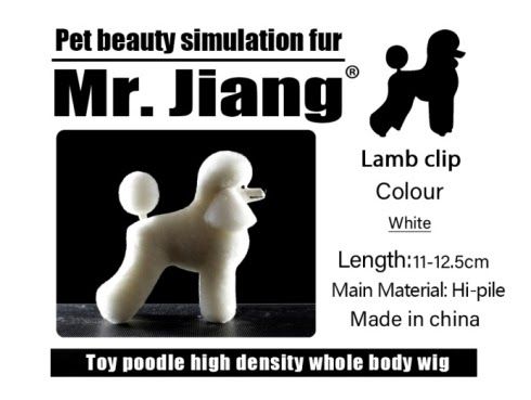 Lông chó giả toàn thân Poodle Lamb Whole Lông trắng | JIANG