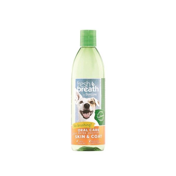 Nước xúc miệng và cải thiện da và lông cho chó mèo Fresh Breath | Tropiclean - 473ml