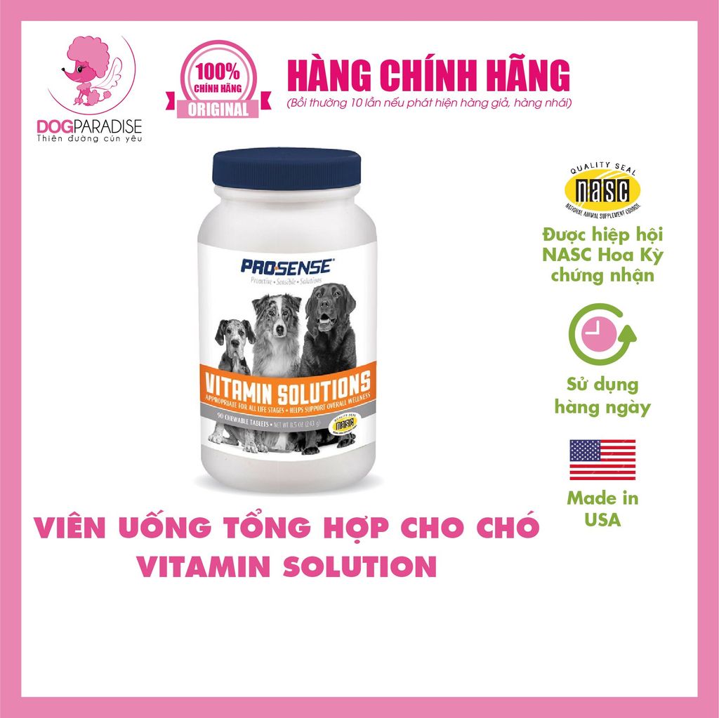 Viên uống tổng hợp cho chó Vitamin Solution Prosense