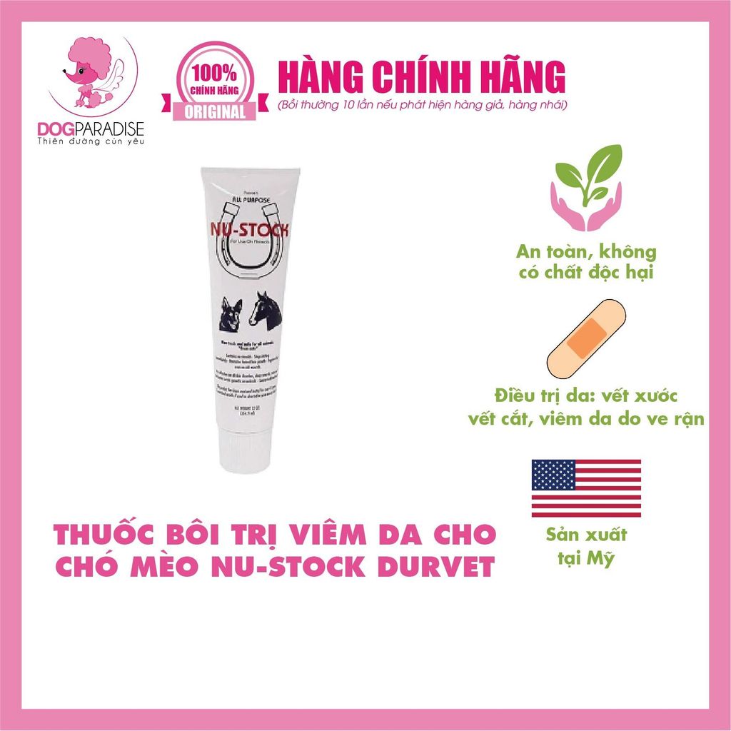 Thuốc bôi trị viêm da cho chó mèo Nu-Stock Durvet