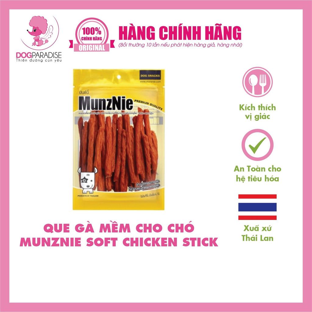 Que gà mềm cho chó Munznie Soft chicken stick