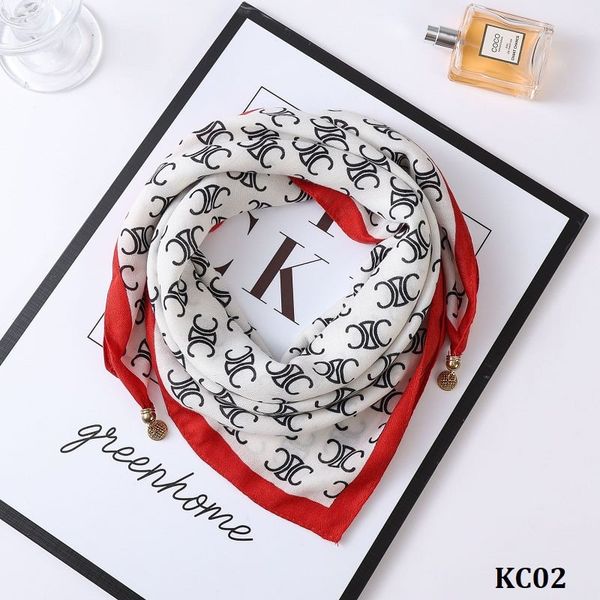  KC02-Khăn Choàng Lụa Tam Giác Thời Trang Hàn Quốc 