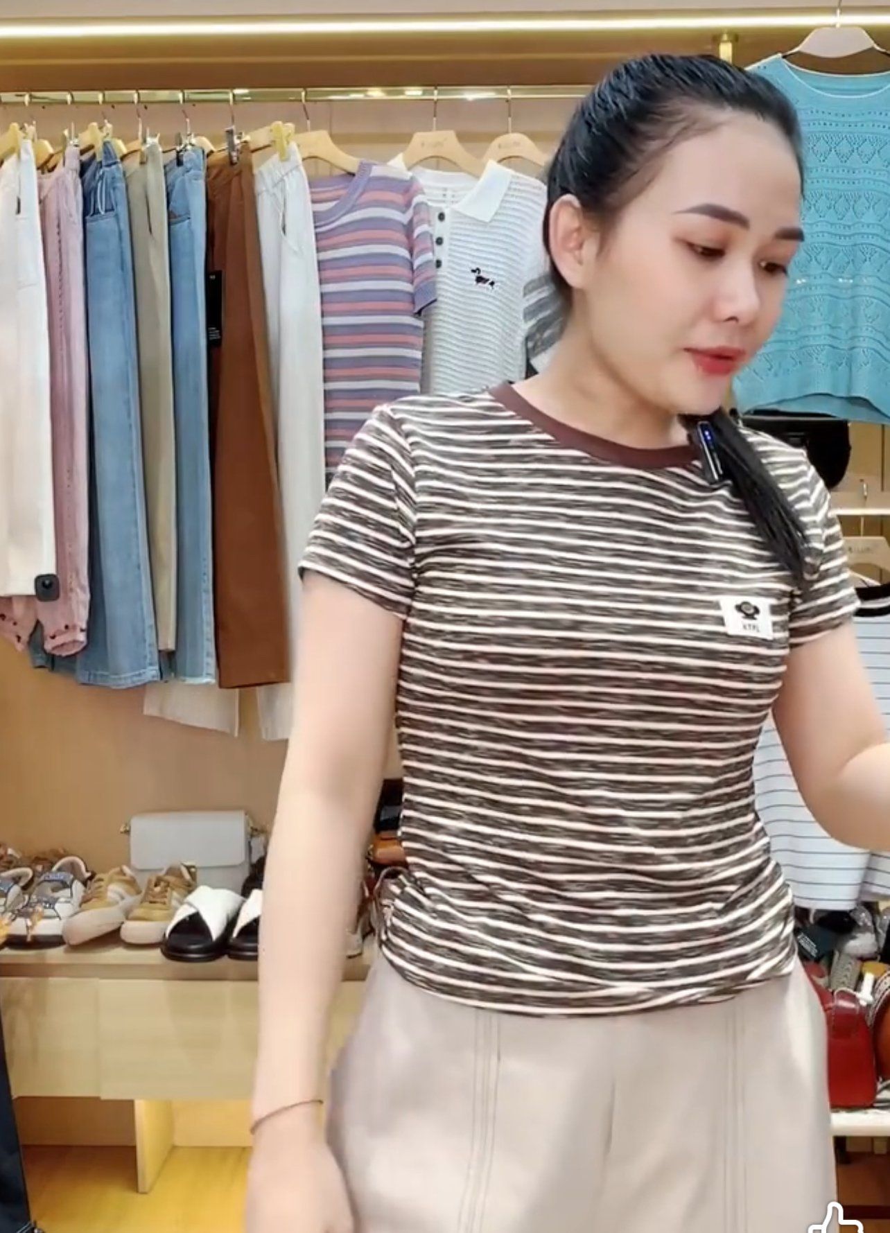  AT18-Áo Thun Sọc Lụa Gân 
