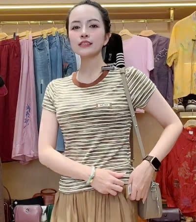  AT18-Áo Thun Sọc Lụa Gân 
