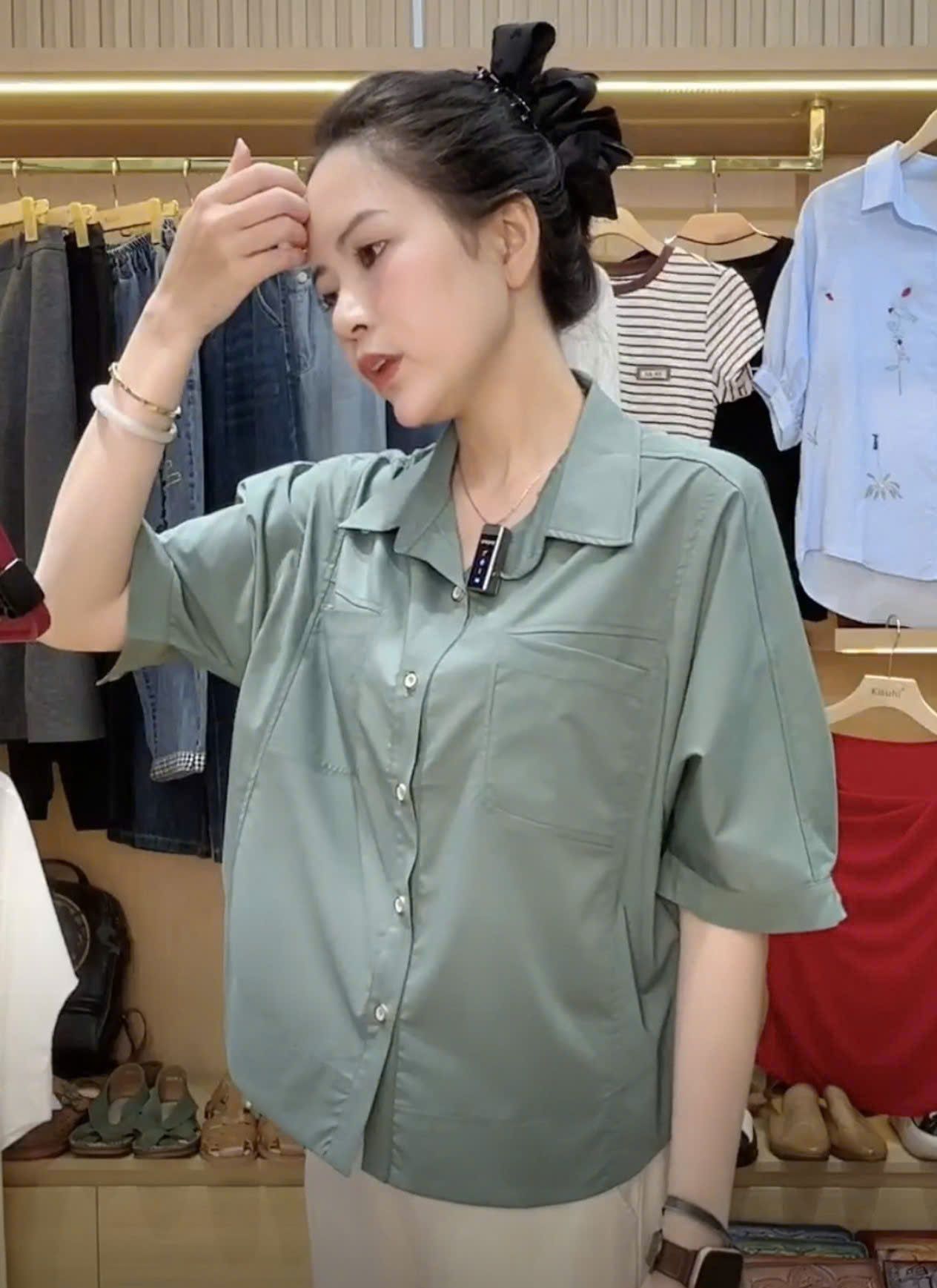  A561- Áo Sơ Mi Cotton Lụa 2 Túi 