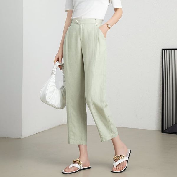  Q1351-Quần Linen Tencel Ống Côn Thoáng Khí 