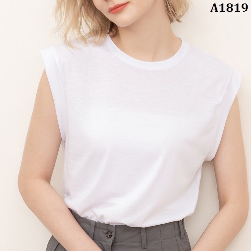  A1819-KS127A-Áo Thun Cổ Tròn Ngắn Tay Rộng Rãi 