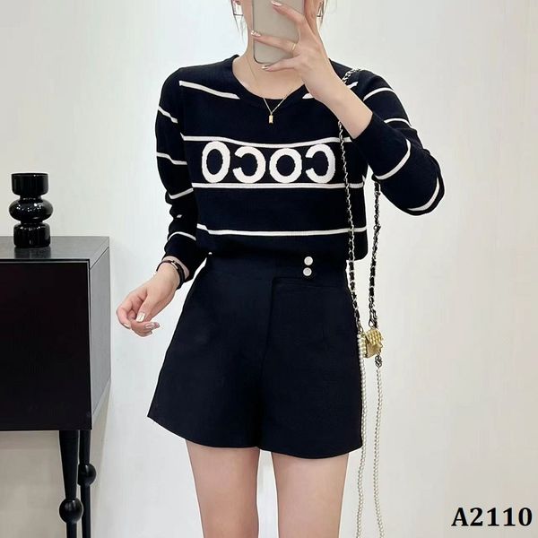  A2110-Áo Len Lụa Băng COCO Dài Tay 
