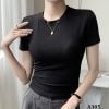 A305-Áo Thun Cổ Tròn Gân Sọc
