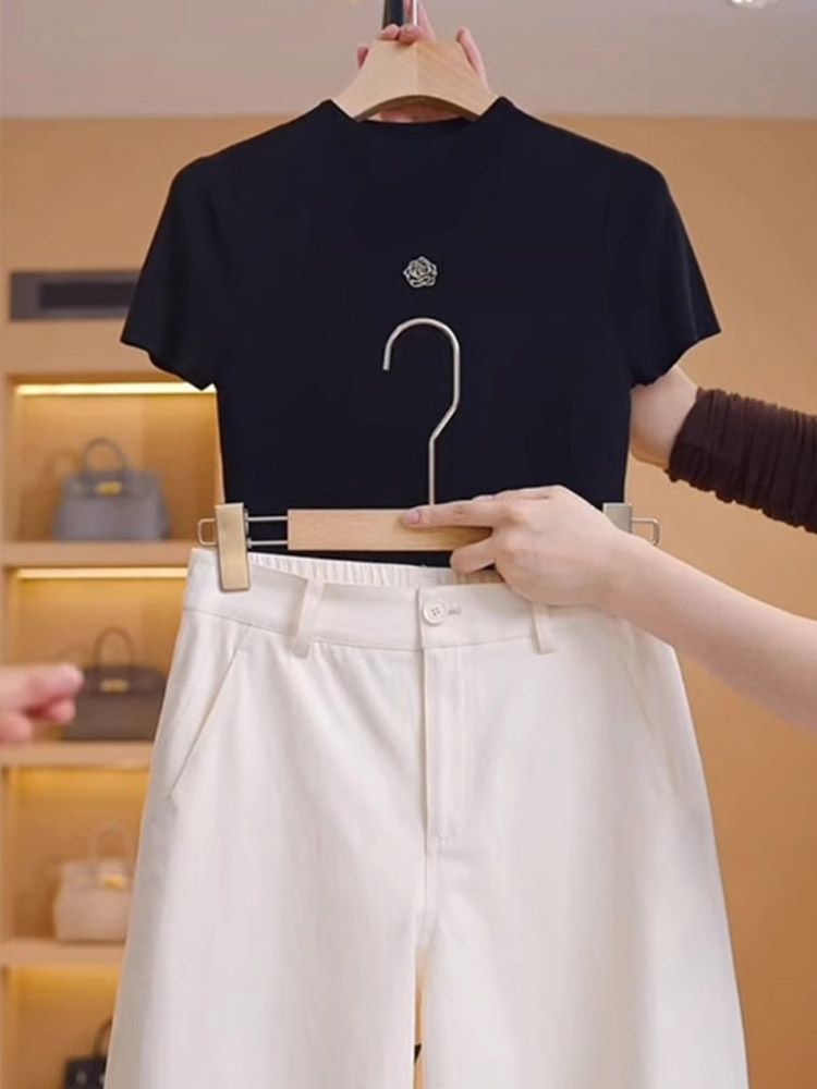  A355-Áo Thun Len Lụa Băng Hoa Trà Pháp 