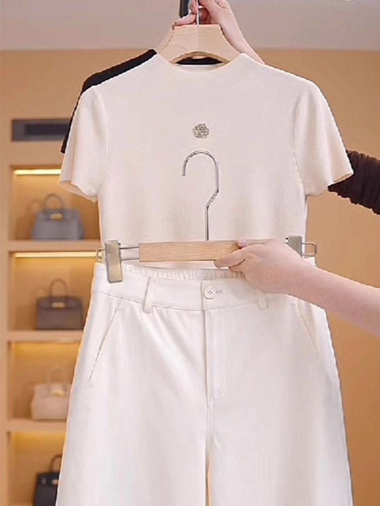  A355-Áo Thun Len Lụa Băng Hoa Trà Pháp 