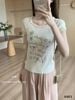 A401-Áo Len Lụa Băng Cổ Viền Họa Tiết Cổ Điển Kiểu Pháp