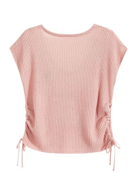  A426-Áo Len Lụa Băng Thêu Nơ Rút Dây 