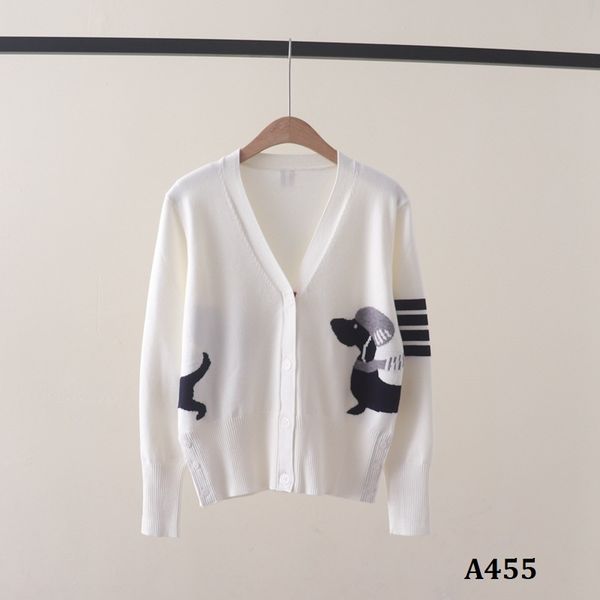  A455-Áo Khoác Len Cún Cưng Cardigan Cổ V 