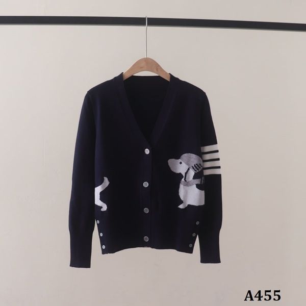  A455-Áo Khoác Len Cún Cưng Cardigan Cổ V 