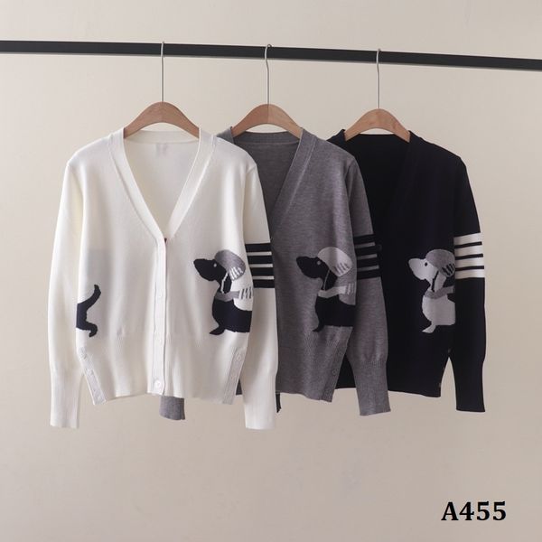  A455-Áo Khoác Len Cún Cưng Cardigan Cổ V 