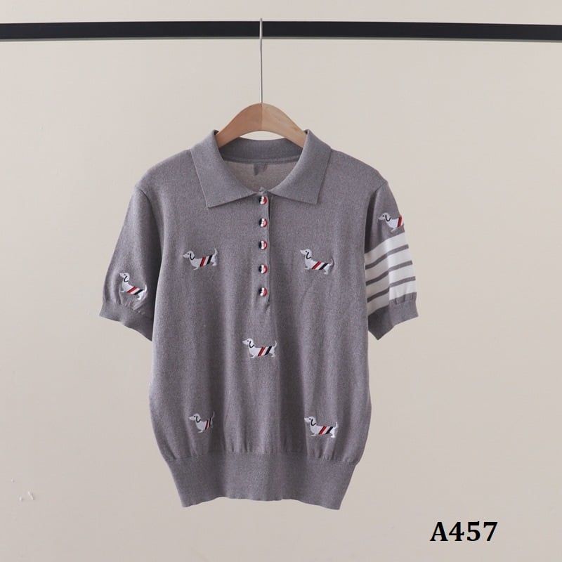  A457-Áo Len Cún Cưng Có Cổ 5 Nút Sọc Tay 