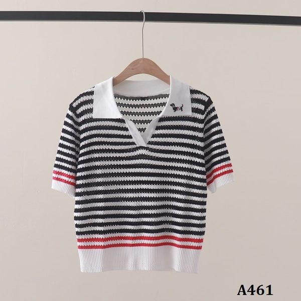  A461-Áo Len Cún Cưng Có Cổ Dệt Chéo 