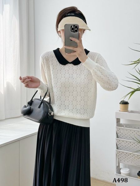  A498-Áo Len Cổ Búp Bê Ngọt Ngào 