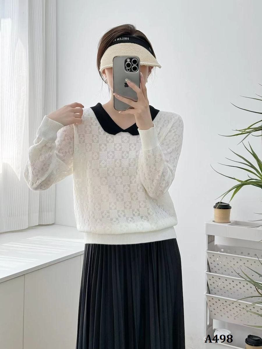  A498-Áo Len Cổ Búp Bê Ngọt Ngào 