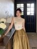 A503-Áo Len Không Tay Nữa Cổ Đính Cây