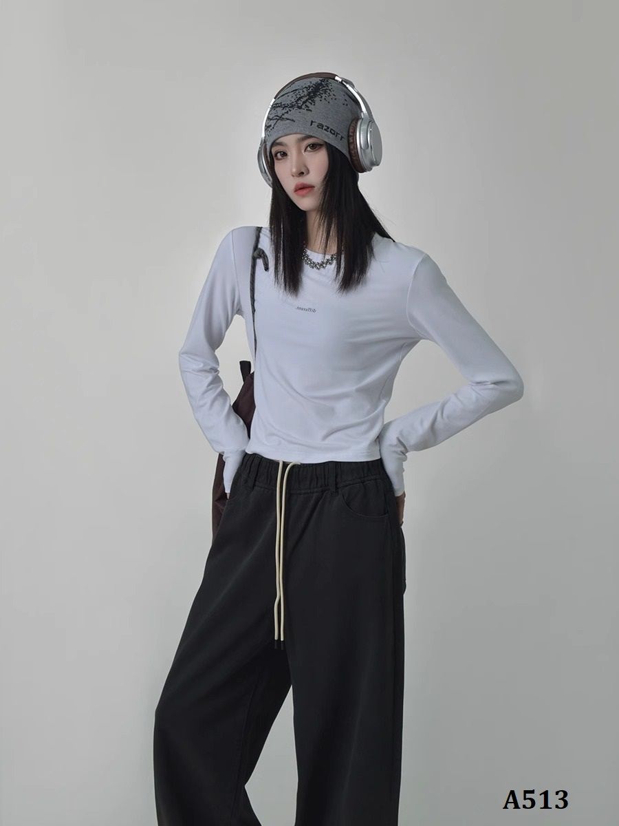  A513-Áo Thun Lụa Dài Tay Different Ngược 